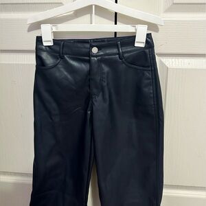 Garage clothing navy leather pants